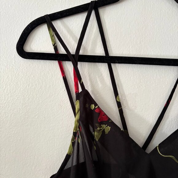 The Lingerie Collection Black Floral Slip Dress - Picture 2 of 7